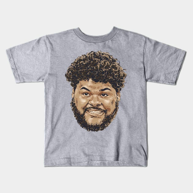 Darnell Wright Chicago Portrait Kids T-Shirt by danlintonpro